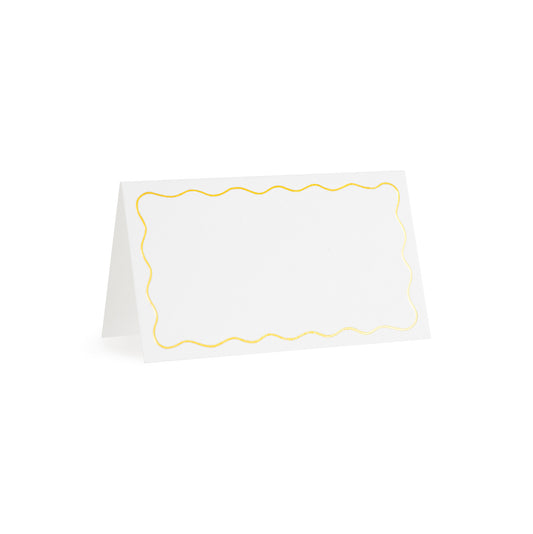 Gold Scallop Place Card Wedding Gifting
