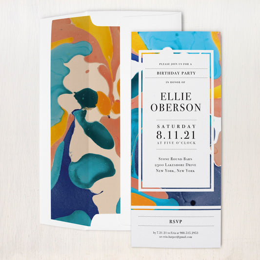 Painterly Birthday Party Invitations
