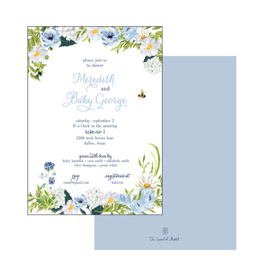 Blue Florals | Invitation