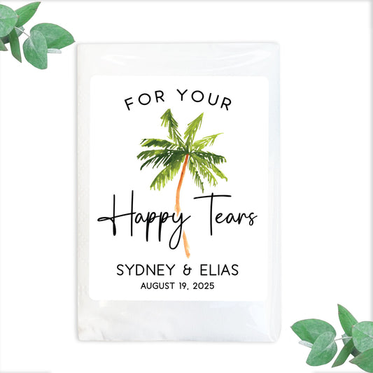 Palm Tree Happy Tears Tissues