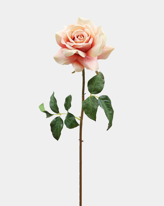 Peach Pink Dutchess Real Touch Rose 20"