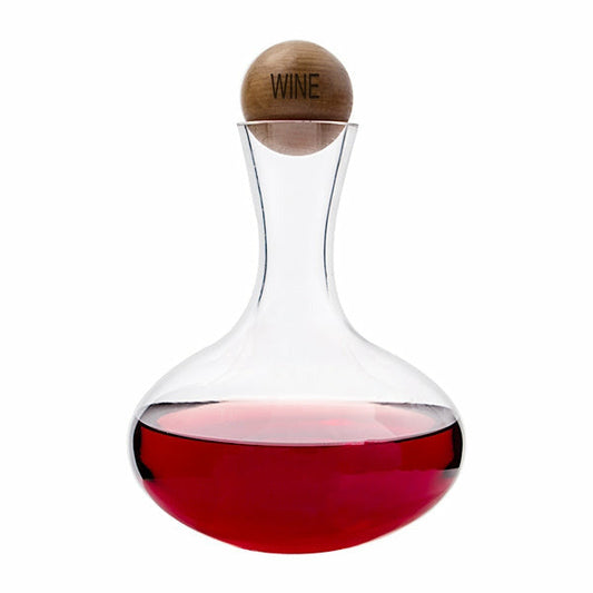 Personalized 85 oz. Large Wine Decanter with Wood Stopper