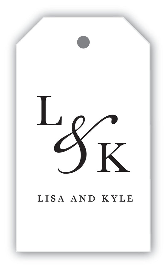 The Ampersand Block Initials Gift Tag