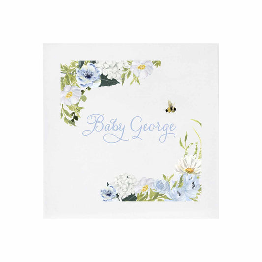 Blue Florals | Digital | Napkins | 3Ply Or Linen