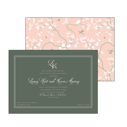 Monogram Bloom | Invitation