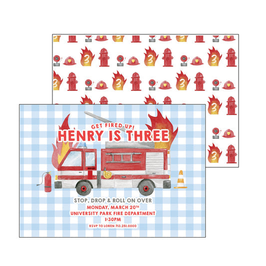 Firetruck Party | Invitation
