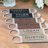 Groomsmen Leather Bottle Opener