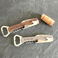 Groomsmen Leather Corkscrew