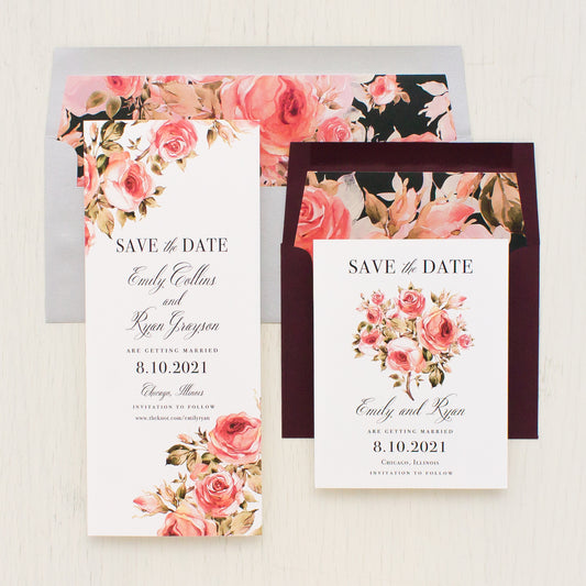 Blush Petals Save The Dates