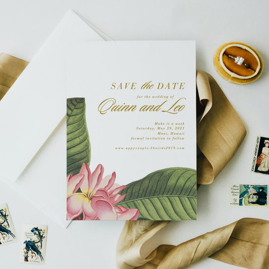 Plumeria Save The Date | Quinn
