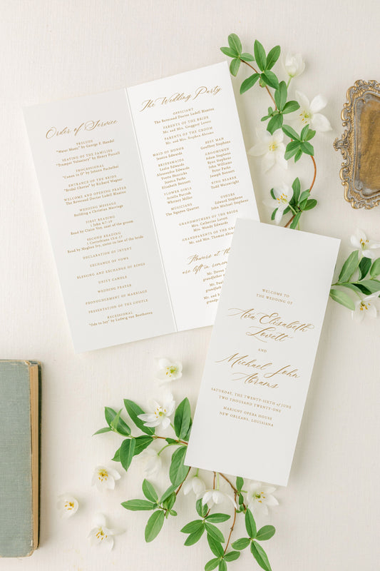 Dolce | Folded Wedding Programs