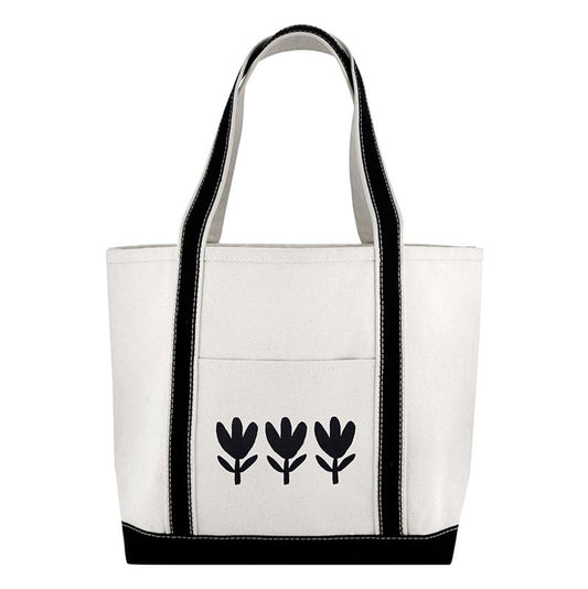Luxe Canvas Tote - Flowers