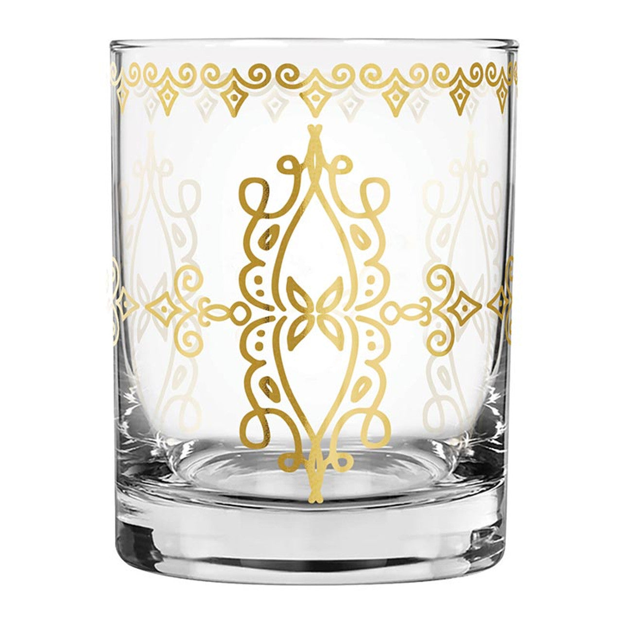 DOF Rocks Glass - Clear with Gold Foil