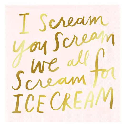 Cocktail Napkins - We all scream for Ice Cream