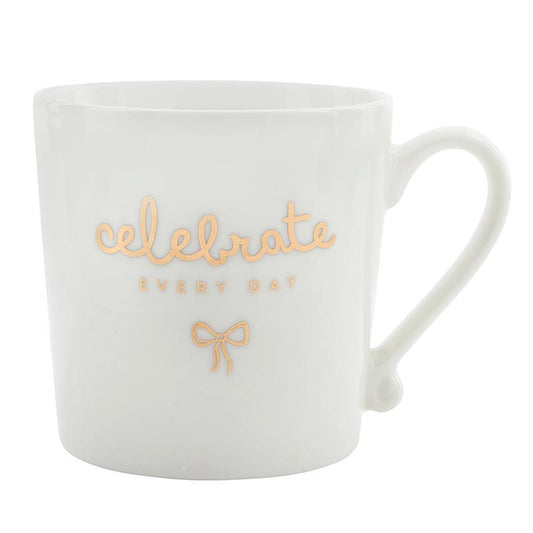 Gold Foil Ceramic Mugs - Celebrate Every Day