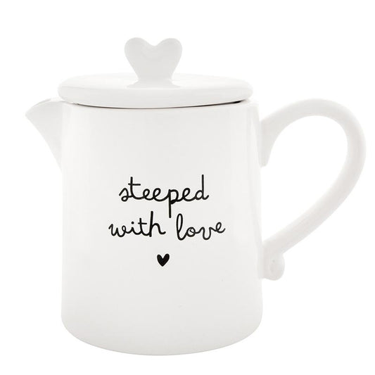 Ceramic Tea Pot - Steeped with Love