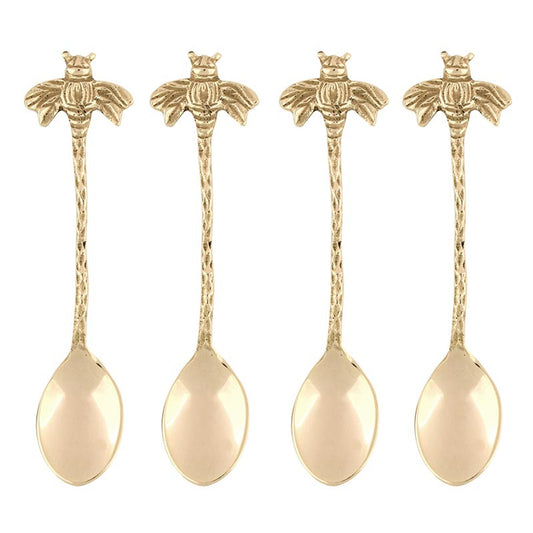 Gold Bee Spoons - Set of 4