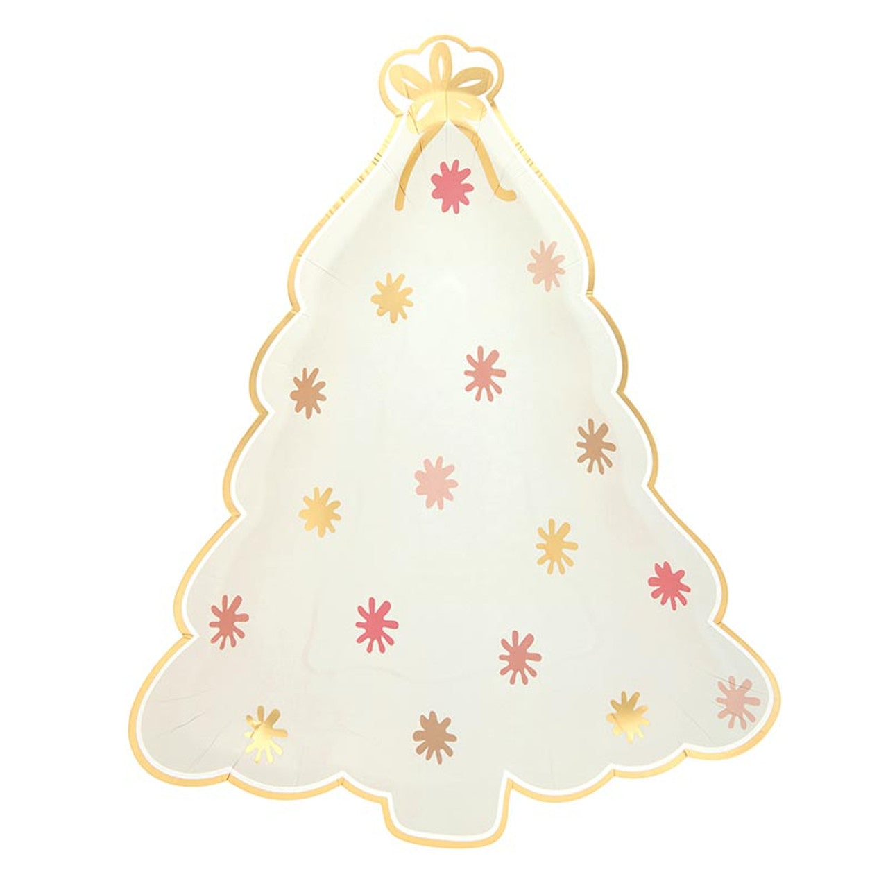 Die-Cut Tree Paper Plates - Snowburst