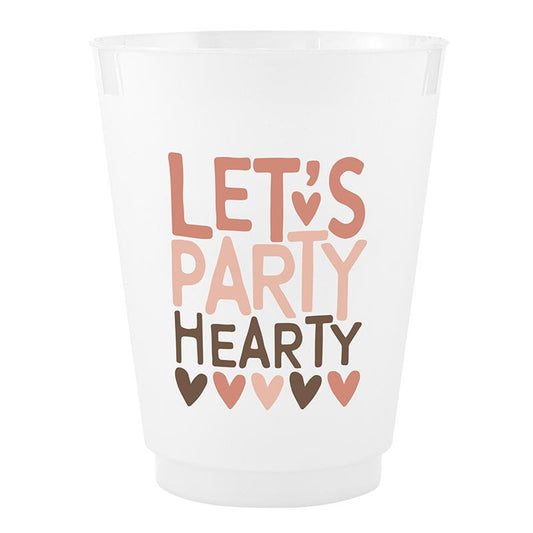 Gold Foil Frost Cups - Let's Part Hearty - Set of 8