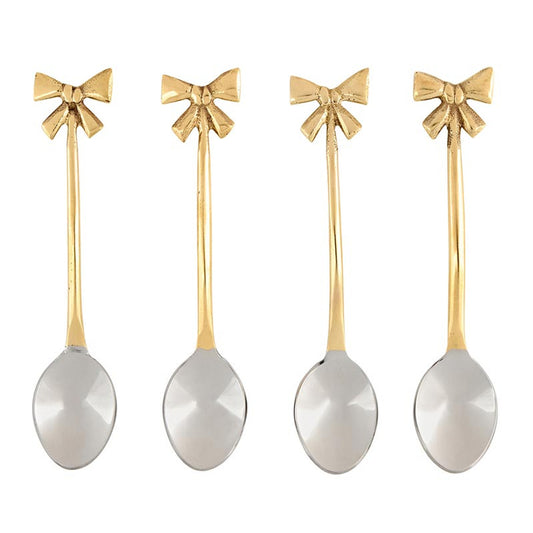Gold Bow Spoons - Set of 4