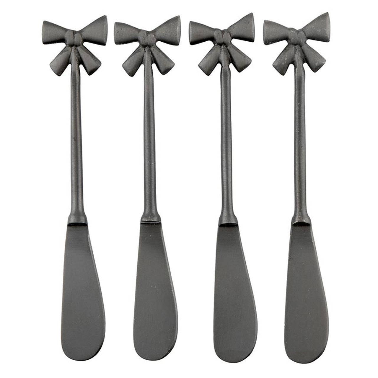 Gun Metal Bow Charcuterie Essentials Spreaders - Set of 4