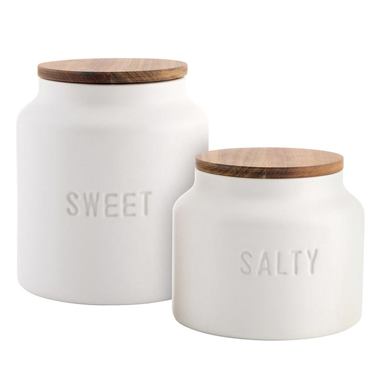 Face to Face Ceramic Canister Set - Sweet + Salty - Set of 2