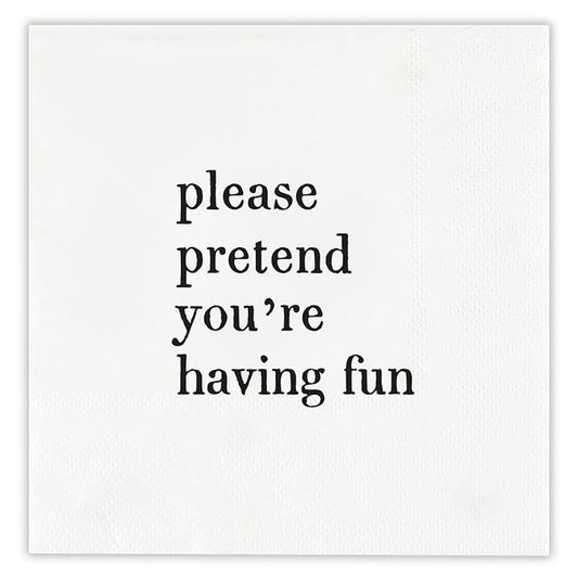 Face to Face Paper Cocktail Napkins - Please Pretend