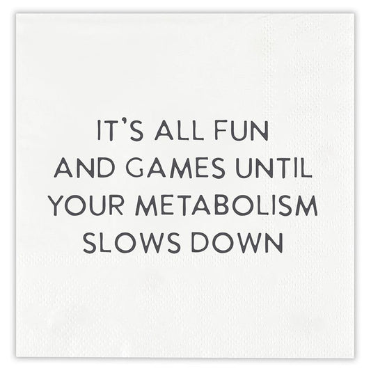 Face to Face Paper Cocktail Napkins - Fun and Games