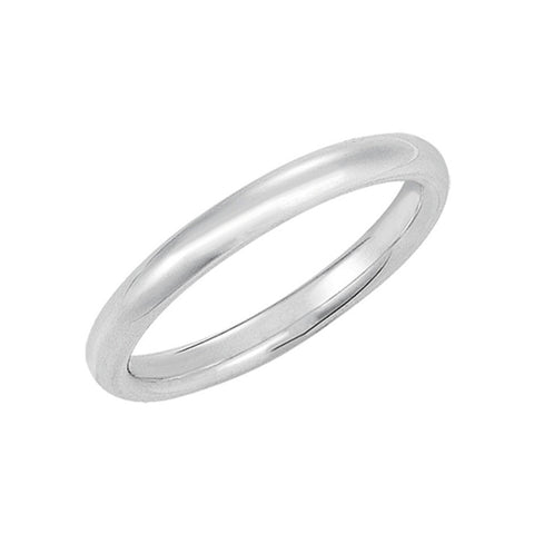 3mm Continuum Sterling Silver Domed Comfort Fit Wedding Band