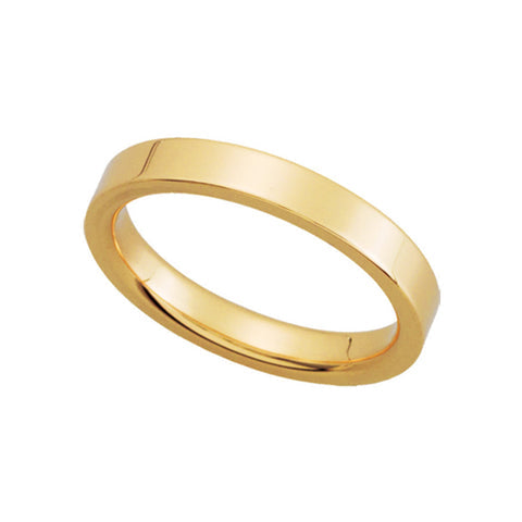 3mm Flat Comfort Fit Wedding Band in 10k Yellow Gold