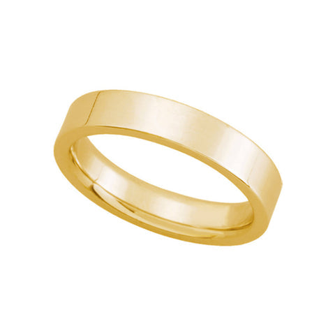 Flat Comfort Fit Wedding Band in 14k Yellow Gold