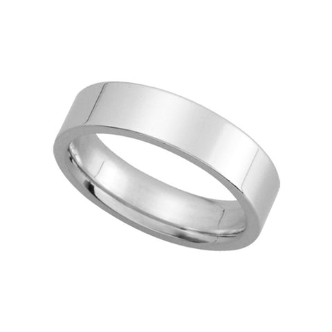 Flat Comfort Fit Wedding Band in Platinum