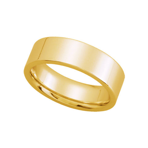 Flat Comfort Fit Wedding Band in 10k Yellow Gold