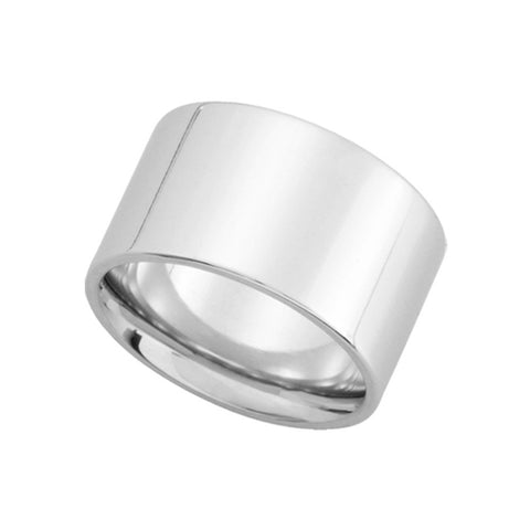 1Flat Comfort Fit Wedding Band in 14k White Gold