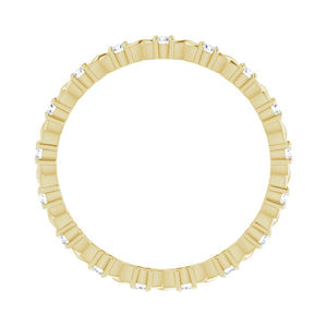 1.714K Yellow Gold 1/4 CTW Diamond Eternity Band