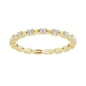 1.714K Yellow Gold 1/4 CTW Diamond Eternity Band