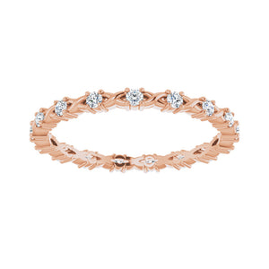 1.714K Rose Gold 1/4 CTW Diamond Eternity Band