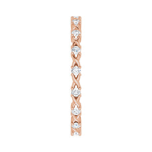 1.714K Rose Gold 1/4 CTW Diamond Eternity Band