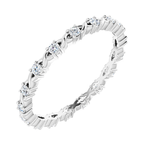 1.714K White Gold 1/4 CTW Diamond Eternity Band