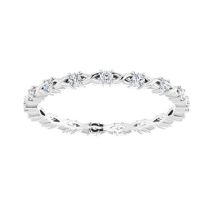 1.714K White Gold 1/4 CTW Diamond Eternity Band