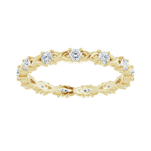14K Yellow Gold 3/8 CTW Diamond Eternity Band