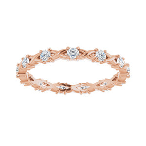 14K Rose Gold 3/8 CTW Diamond Eternity Band