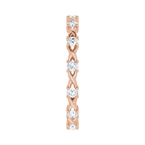14K Rose Gold 3/8 CTW Diamond Eternity Band