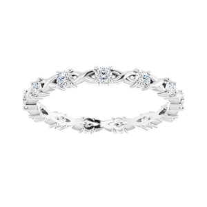 14K White Gold 3/8 CTW Diamond Eternity Band