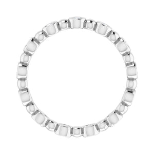 3.214K White Gold 1/4 CTW Diamond Bezel Set Eternity Band