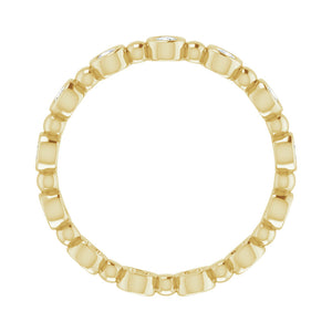 3.14K Yellow Gold 1/2 CTW Diamond Bezel Set Eternity Band