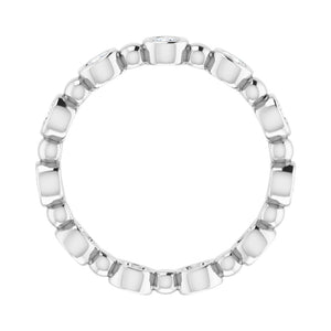 3.14K White Gold 1/2 CTW Diamond Bezel Set Eternity Band