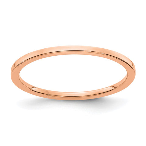 1.10k Rose Gold Polished Flat Stackable Band