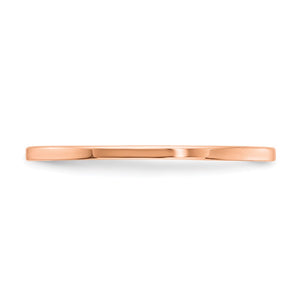1.10k Rose Gold Polished Flat Stackable Band