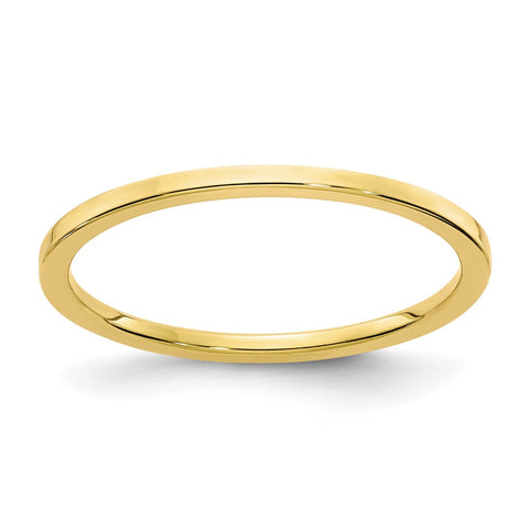 1.10k Yellow Gold Polished Flat Stackable Band